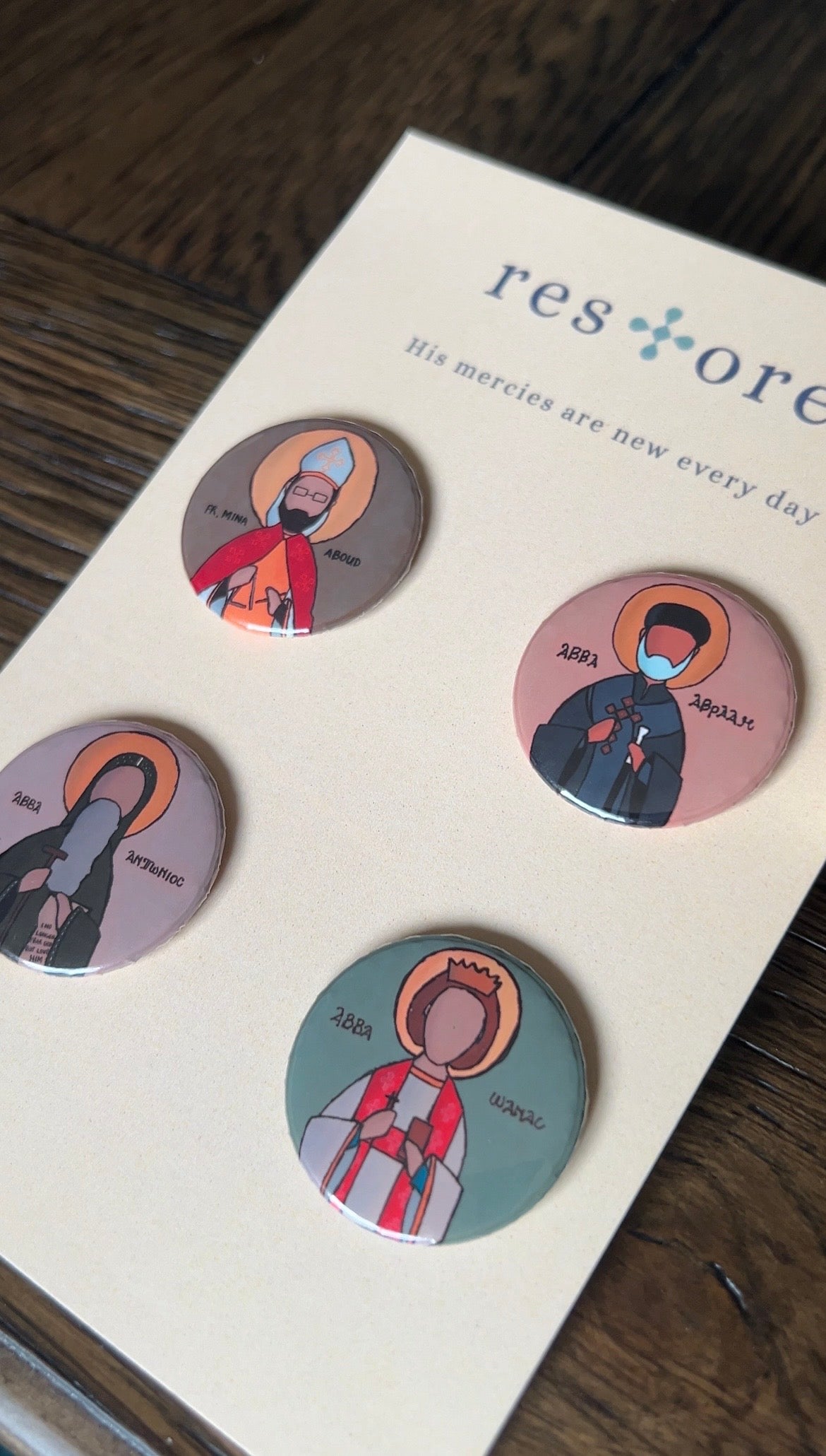St. Anba Abraam Button